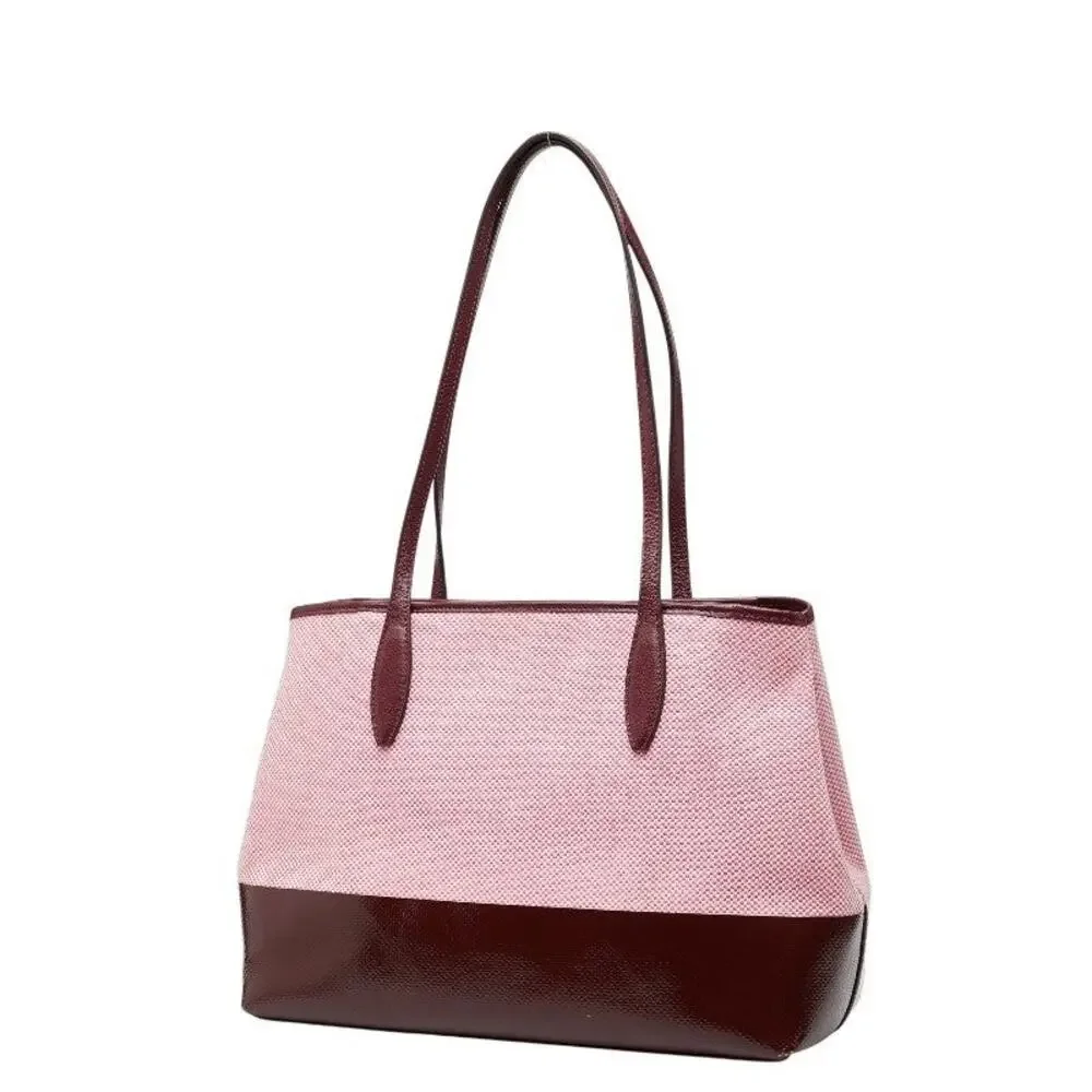 Kate Spade Canvas Leather Tote Bag Pink